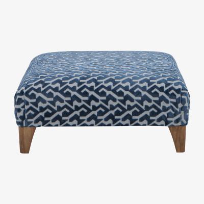 Furniture Village Marina Eco Fabric Designer Footstool - Blue