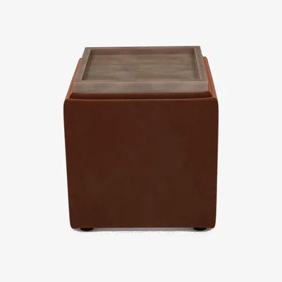 Furniture Village The Lounge Co. - Bronwyn Storage Cube Tray Stool - Rusty Gate