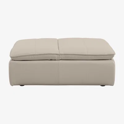 Furniture Village Starlight Express NC Leather Storage Chair Footstool - Feather