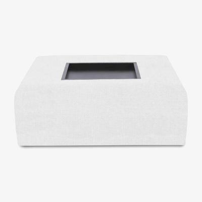 Furniture Village Celine Square Footstool with Wooden Tray