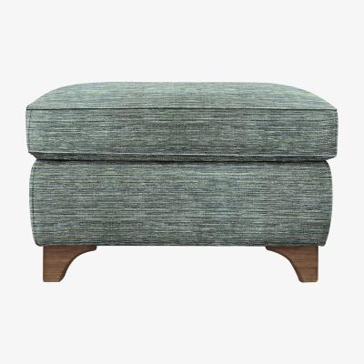 Furniture Village G Plan - Lucca Fabric Footstool - Waffle Marine