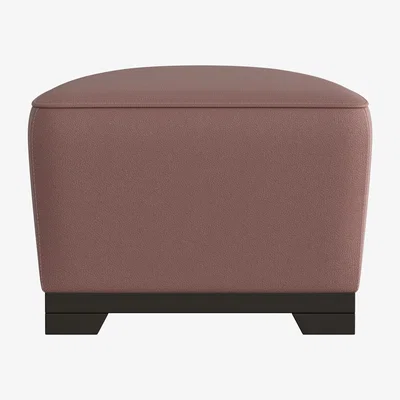Furniture Village Nicoletti - Ketty Leather D-Shaped Footstool - Pink