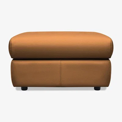 Furniture Village G Plan - Thornbury Leather Storage Footstool - Cambridge Tan
