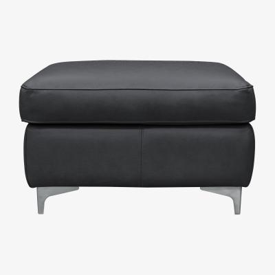 Furniture Village G Plan - Lucca Leather Footstool - Cambridge Petrol Blue