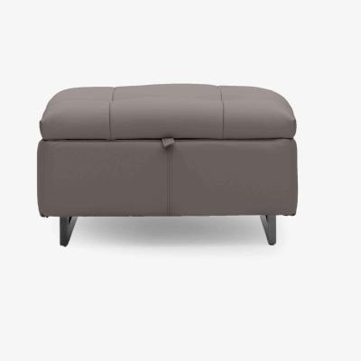 Furniture Village Gisella Leather Storage Footstool - Elephant