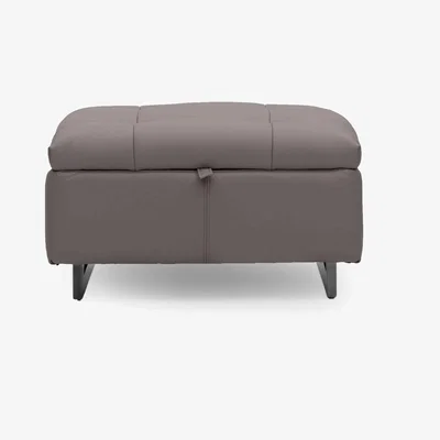 Furniture Village Gisella Leather Storage Footstool - Elephant