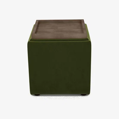 Furniture Village The Lounge Co. - Bronwyn Storage Cube Tray Stool - Woodland Moss