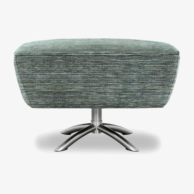 Furniture Village G Plan - Arlo Fabric Swivel Footstool - Waffle Marine