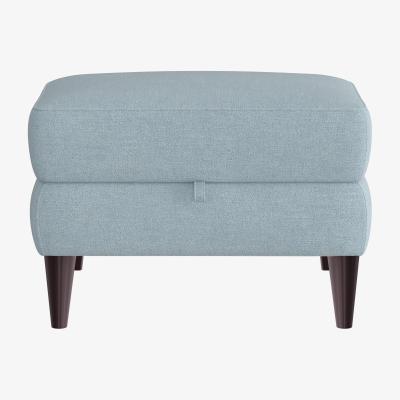 Furniture Village Compact Collection Klein Fabric Storage Footstool - Baby Blue