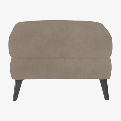 Furniture Village Domicil - Maddox Fabric Storage Footstool - Light Khaki