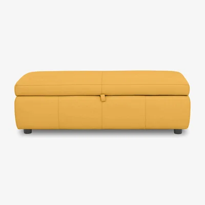 Furniture Village Stark 150cm NC Leather Blanket Box - Sunflower
