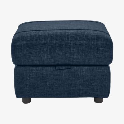 Furniture Village Orlando Fabric Storage Footstool - Blue