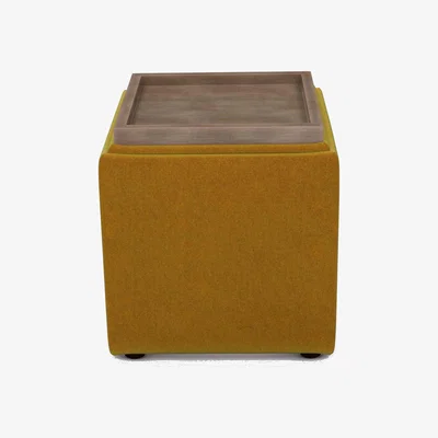 Furniture Village The Lounge Co. - Bronwyn Storage Cube Tray Stool - Golden Spice