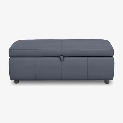 Furniture Village Tyrell 120cm NC Leather Blanket Box - NC Ocean Blue