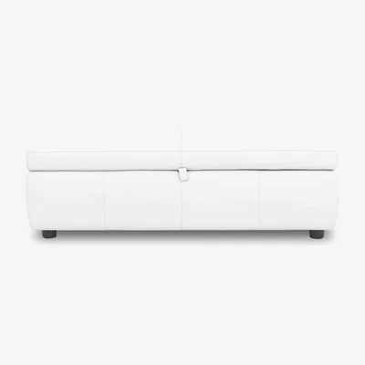 Furniture Village Tyrell 150cm NC Leather Blanket Box - NC Star White