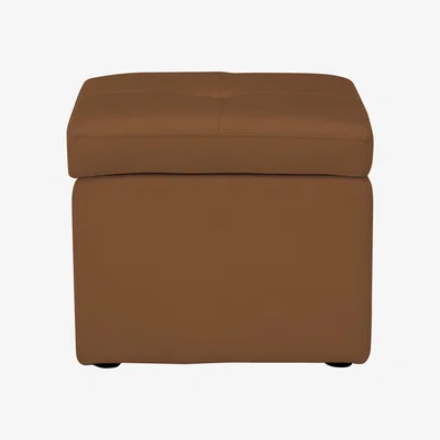 Furniture Village Relax Station Easy Tray Leather Storage Footstool- World of Leather