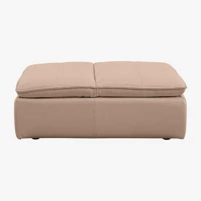 Furniture Village Starlight Express NC Leather Storage Chair Footstool - NC Pebble