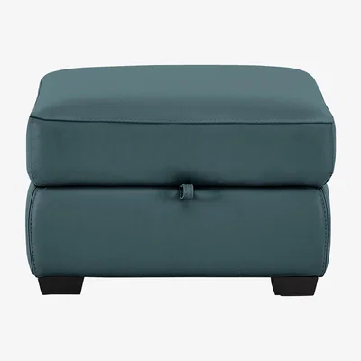 Furniture Village Starlight Express Leather Storage Footstool- World of Leather