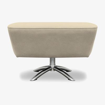 Furniture Village G Plan - Arlo Leather Swivel Footstool - Oxford Mushroom