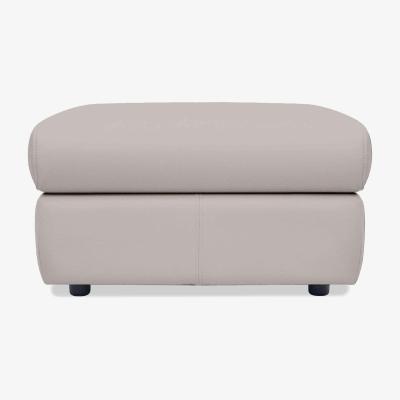 Furniture Village G Plan - Thornbury Leather Storage Footstool - Cambridge Chalk