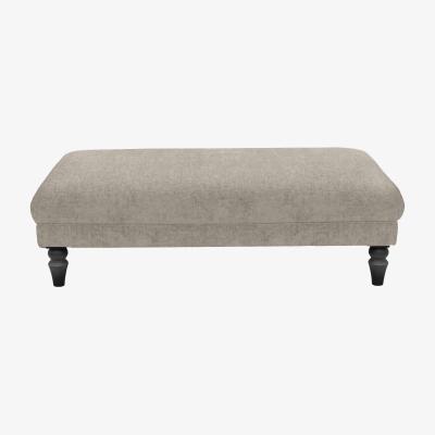 Furniture Village Boutique Chatterley Footstool - Bolero Quill with Ebony Feet
