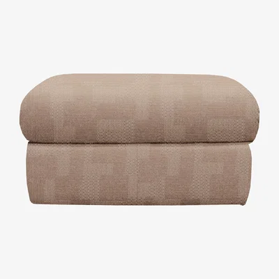 Furniture Village G Plan - Kingsbury Fabric Storage Footstool - Faro Sand