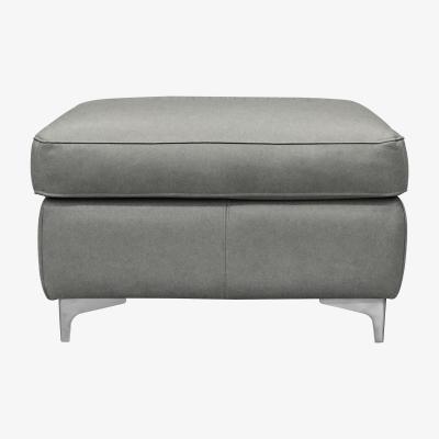 Furniture Village G Plan - Lucca Leather Footstool - Texas Charcoal