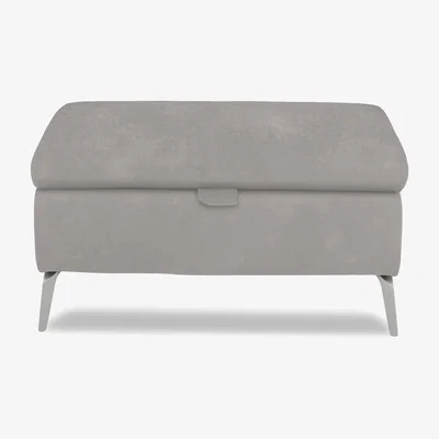 Furniture Village Daytona Fabric Storage Footstool - Dexter Stone
