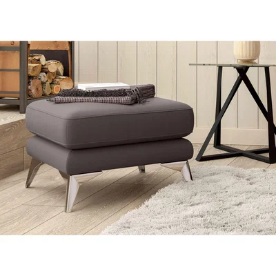 Furniture Village Contempo Leather Footstool