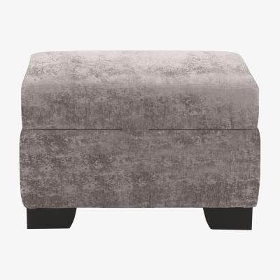 Furniture Village Boutique Splendour Storage Footstool - Meridian Truffle with Antique Feet