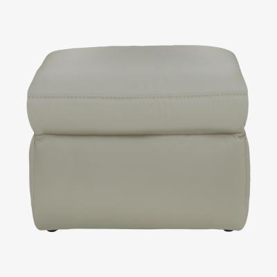 Furniture Village Berlin Leather Storage Footstool - Grey