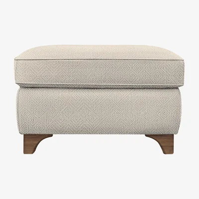 Furniture Village G Plan - Lucca Fabric Storage Footstool - Nebular Pebble
