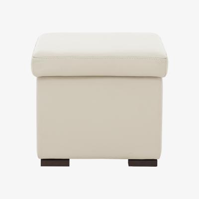 Furniture Village Nicoletti - Matera Leather Tray Storage Footstool