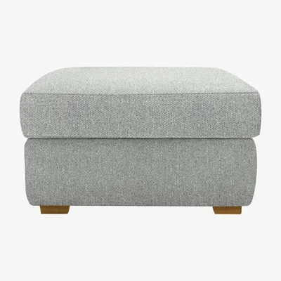 Furniture Village G Plan - Seattle Fabric Storage Footstool with Wooden Feet - Swift Cygnet