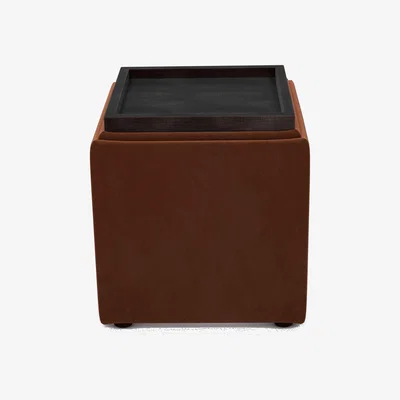 Furniture Village The Lounge Co. - Bronwyn Storage Cube Tray Stool - Rusty Gate