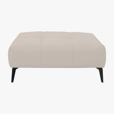 Furniture Village Domicil - Lawson Leather Footstool - NN Frost
