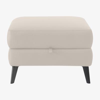 Furniture Village Domicil - Huxley Leather Storage Footstool - NN Frost