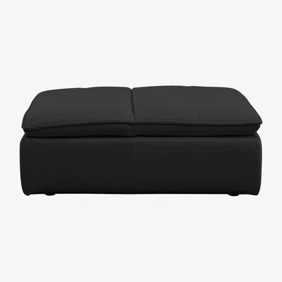 Furniture Village Starlight Express BV Leather Storage Chair Footstool - Classic Black