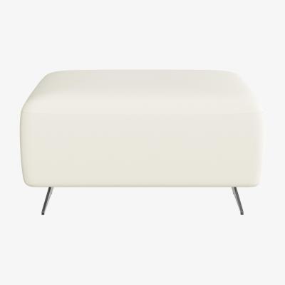 Furniture Village Nicoletti - Bella Leather Footstool - White