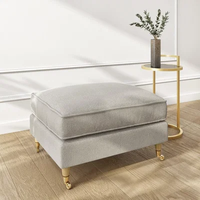 Furniture123 Beige Woven Footstool - Payton