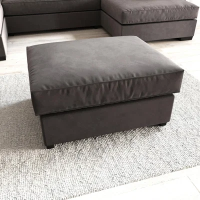 Furniture123 Footstool in Mink Velvet - Madison