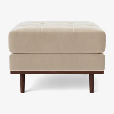 Habitat Swoon Berlin Velvet Ottoman Footstool - Taupe
