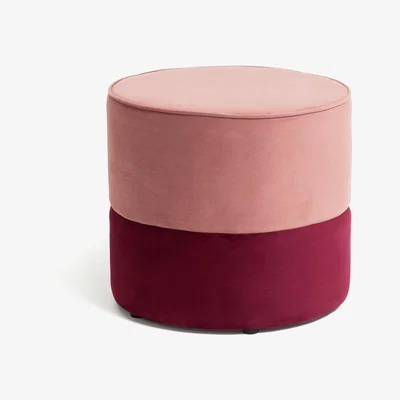 Habitat Habitat Cupcake Velvet Footstool - Pink