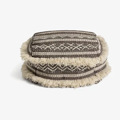 Habitat Habitat Boho Fabric Footstool - Light Grey