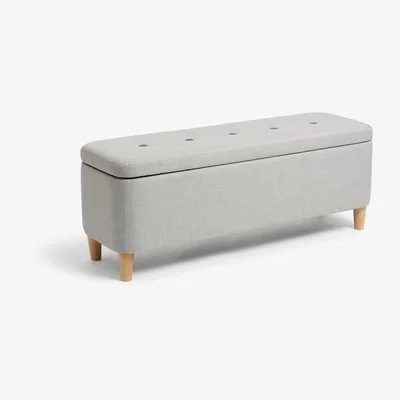Habitat Habitat Aspen Ottoman - Light Grey