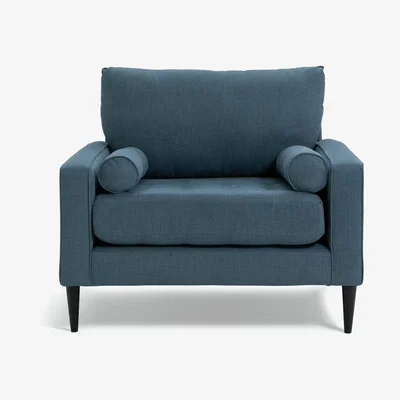 Habitat Habitat Hudson Fabric Cuddle Chair - Linnet