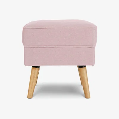 Habitat Habitat Callie Fabric Footstool - Blush Pink