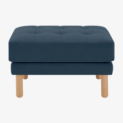 Habitat Habitat Newell Fabric Footstool - Navy