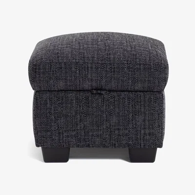 Habitat Habitat Lisbon Fabric Footstool - Charcoal