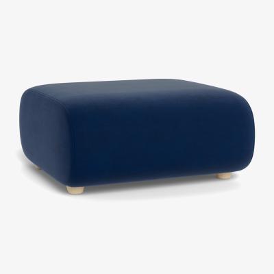 Heal's Heal's Lilli Ottoman Linen Mix Shadow Natural Ash Feet - Heal's UK Furniture